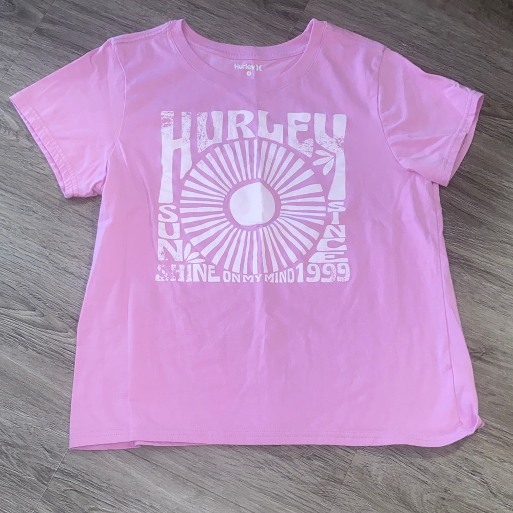 Hurley Sun Graphic Pink Tee